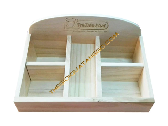 Hộp - Khay Trà Gỗ Chia Ngăn