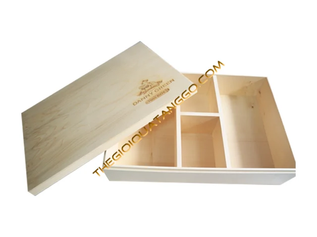 Hộp Quà Tết Gỗ Maple Chia Ngăn
