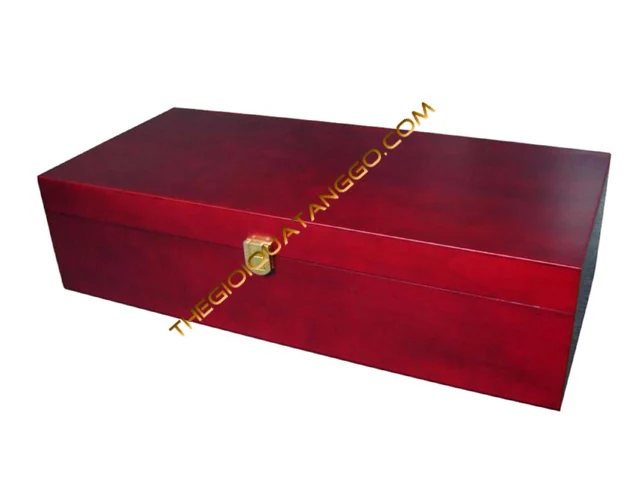 Hộp Trà Gỗ Màu Đỏ